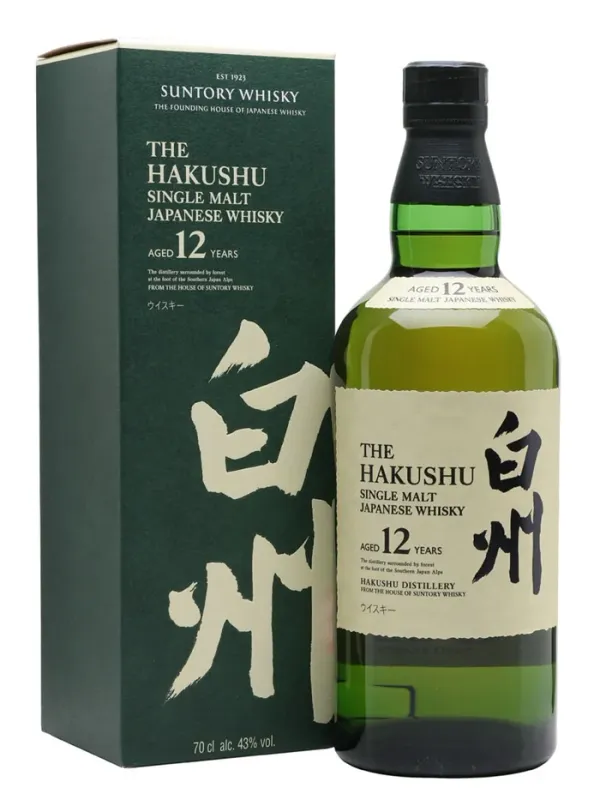 Hakushu 12 Year Old, American Oak & Sherry & Mizunara Cask, 43%, 70cl whisky bottle