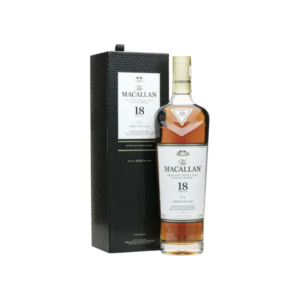 Macallan Sherry Oak 18 Year Old, Sherry Cask, 2021, 43% whisky bottle